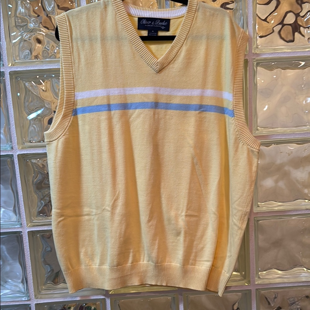 Yellow Sleeveless Sweater Vest